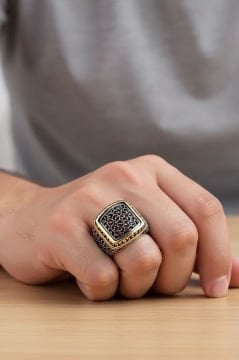 Sarmaşık Desenli Sade Model Taşsız Gümüş Yüzük