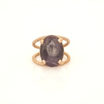 Yakut Taşlı El İşçiliği Gümüş Yüzük