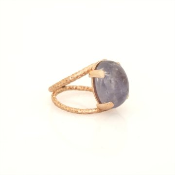 Tanzanit Taşlı El İşçiliği Gümüş Yüzük