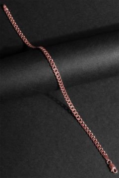 Gurmet Model Gümüş 3,75 mm Genişlik Bileklik 18 Cm - Rose Rengi