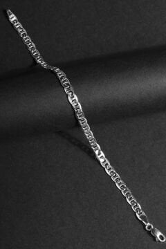 Barlı Forsa Model Gümüş 5,00 mm Genişlik Bileklik
