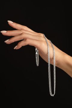 Gurmet Model Gümüş Zincir 4,50 mm Genişlik