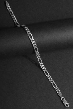 Figaro Model Gümüş 4,60 mm Genişlik Bileklik