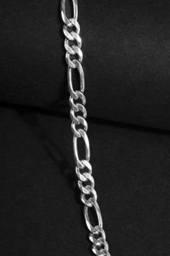 Figaro Model Gümüş 4,60 mm Genişlik Bileklik