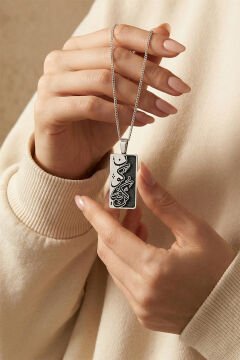 Kun Fe Yekun ( Ol Der ve Olur ) Yazılı Gümüş Kolye