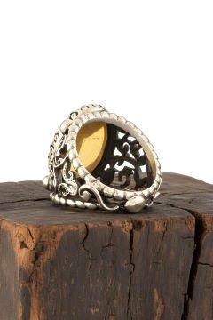 Kaplangözü Taşlı El İşi Gümüş Yüzük