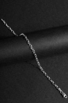 Oval Doch Model Gümüş 3,35 mm Genişlik Bileklik