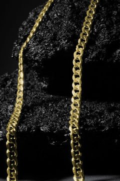 Gurmet Model Gümüş Zincir 7,40 mm Genişlik 60 Cm - Altın Rengi