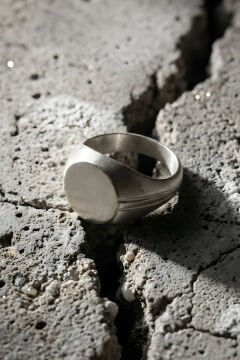 Yuvarlak Model Mat Gümüş Erkek Şövalye Yüzüğü