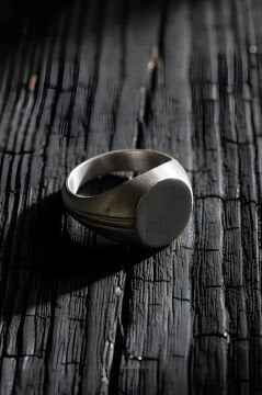 Yuvarlak Model Mat Gümüş Erkek Şövalye Yüzüğü