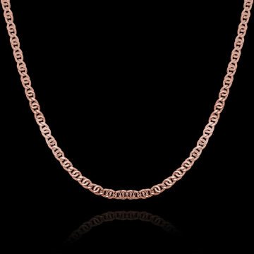 Kaplangözü Model Gümüş Zincir 2,50 mm Genişlik 60 Cm - Rose Rengi