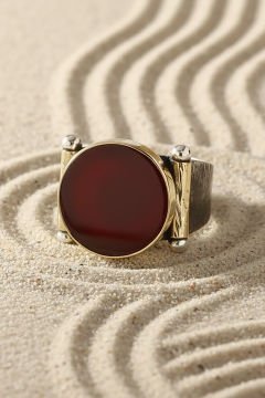 Akik Taşlı Atılgan Model Gümüş Yüzük