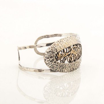 Büyük Boy Tel Karmaşa El İşi Gümüş Bileklik