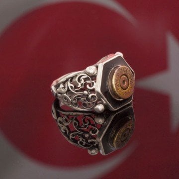 Orijinal Çanakkale Mermi Kovanı El İşi Yüzük