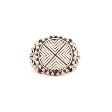 Gümüş Üzerine Halveti Tac-ı Şerifi El İşi Yüzük