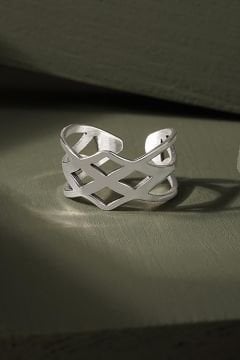 Sonsuzluk Model Ayarlanabilir Gümüş Yüzük