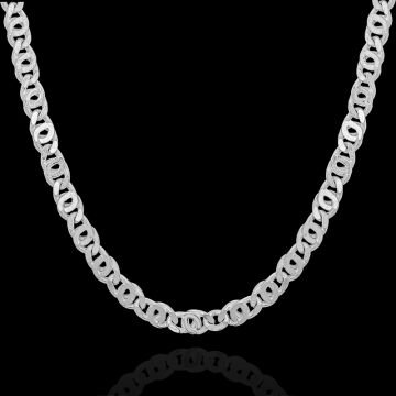 Kaplangözü Model Gümüş Zincir 3,30 mm Genişlik 65 Cm - Gümüş Rengi