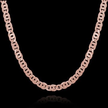 Kaplangözü Model Gümüş Zincir 3,30 mm Genişlik 65 Cm - Rose Rengi