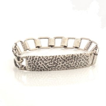 Taşsız Künye Model El İşi Gümüş Bileklik