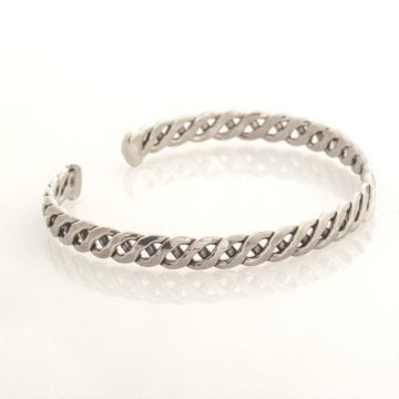 Burgulu Model El İşi Gümüş Bileklik