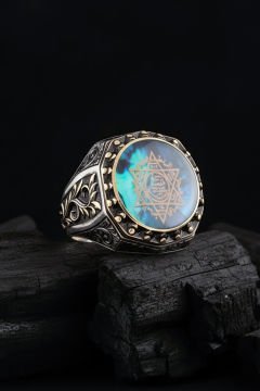Okyanus Sedefi Mührü Süleyman Sarmaşık Yüzük