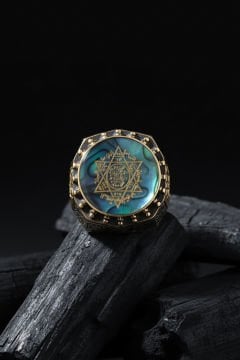 Okyanus Sedefi Mührü Süleyman Sarmaşık Yüzük