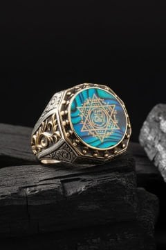 Okyanus Sedefi Mührü Süleyman Sarmaşık Yüzük