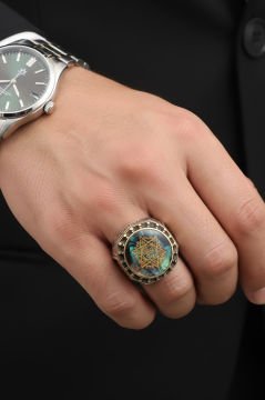 Okyanus Sedefi Mührü Süleyman Sarmaşık Yüzük