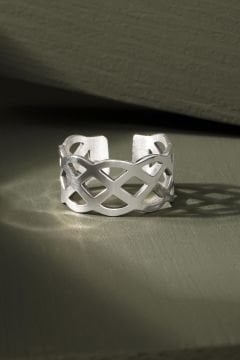 Sonsuzluk Düğümü Model Ayarlanabilir Gümüş Yüzük