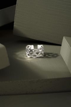 Sonsuzluk Düğümü Model Ayarlanabilir Gümüş Yüzük