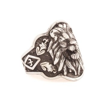 Aslan Başı Kabartma Zihgir Model Gümüş Yüzük